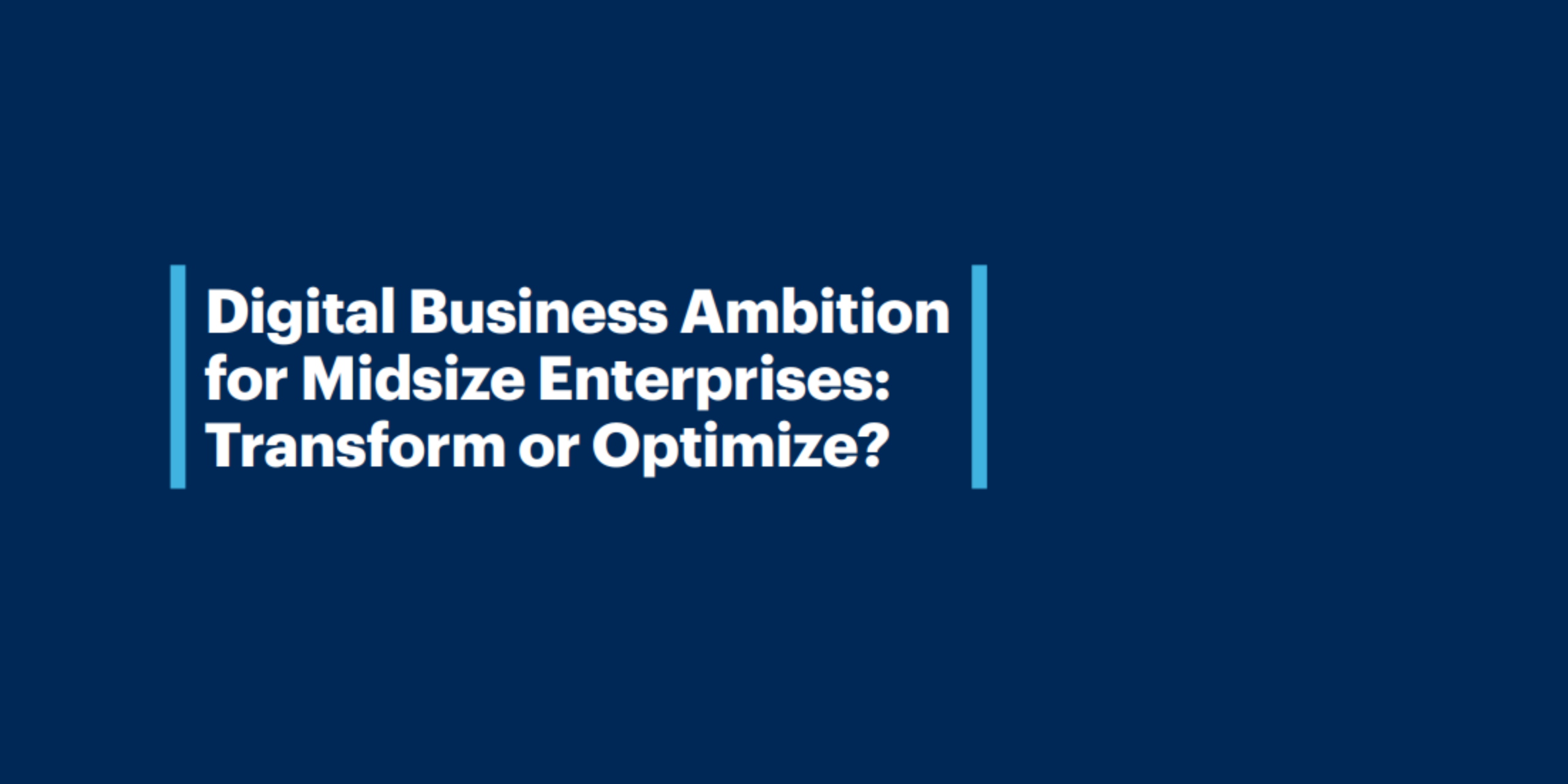 Digital Business Ambition for Midsize Enterpeises