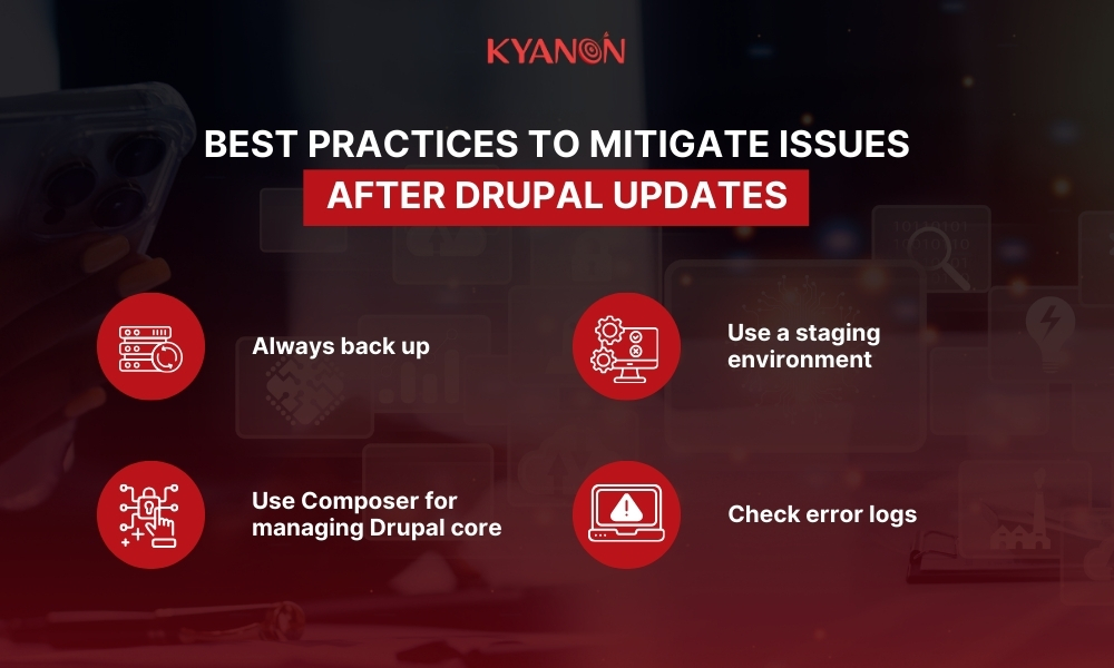 Best practices to mitigate issues after Drupal updates