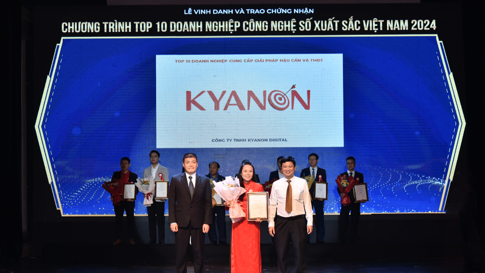 Kyanon Digital Nhận Giải Thưởng Top 10 Doanh Nghiệp Công Nghệ Số Xuất Sắc Việt Nam 2024 Lần Thứ Năm Liên Tiếp