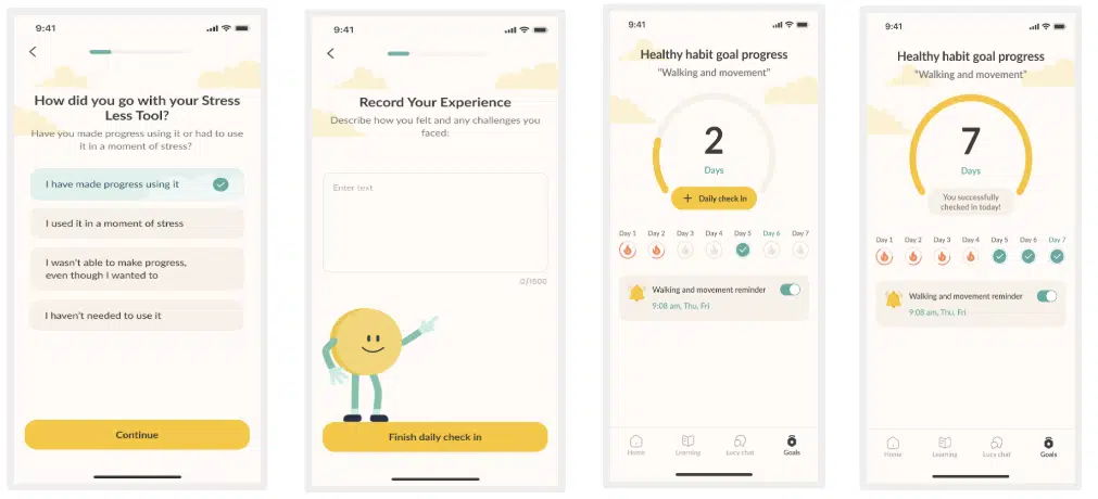 Screenshot of the healthcare app built by dedicated team of Kyanon Digital