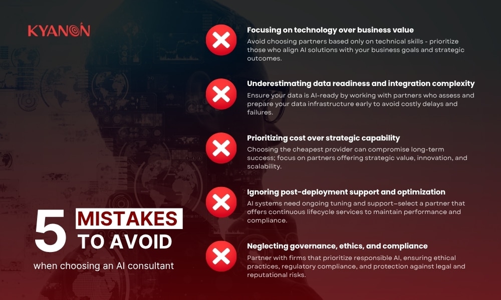 Common mistakes to avoid when choosing an AI consultant