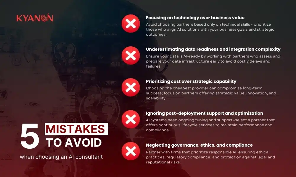 Common mistakes to avoid when choosing an AI consultant