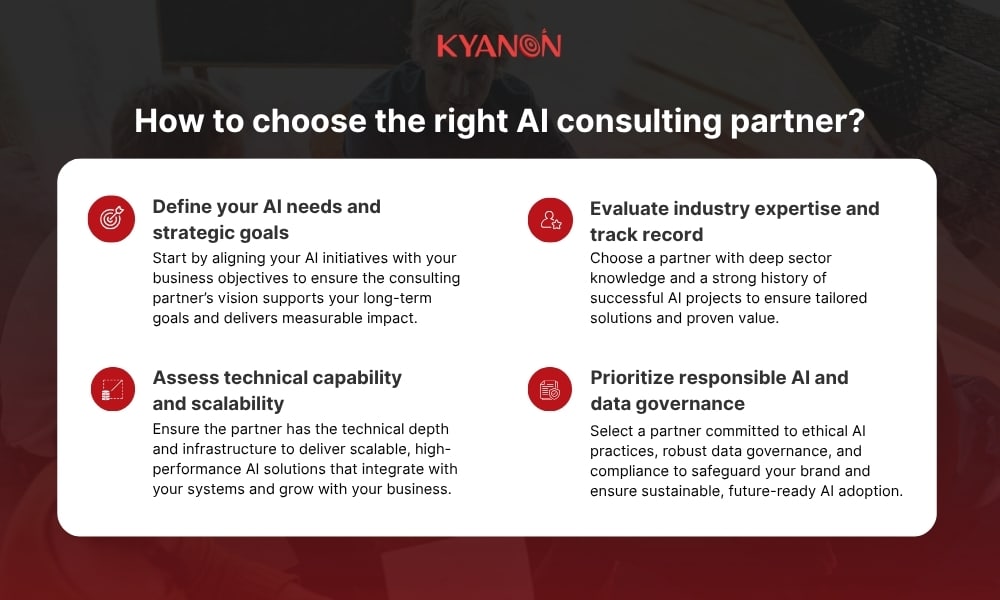 Way to choose the right AI consulting partner