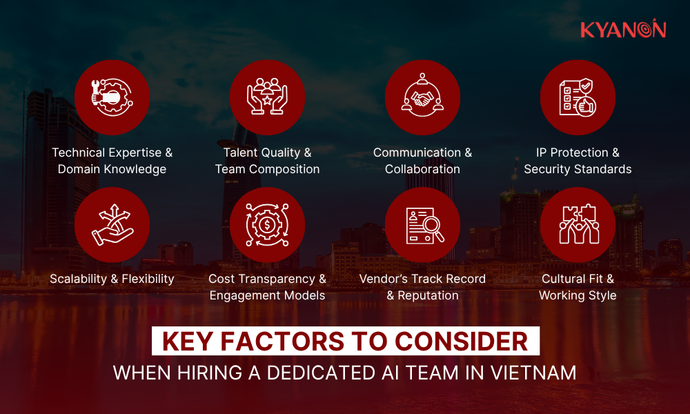 Key factors to consider when hiring AI dedicated team in Vietnam