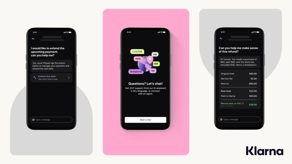 Klarna AI assistant handles two-thirds of customer service chats in its first month. Source: Klarna