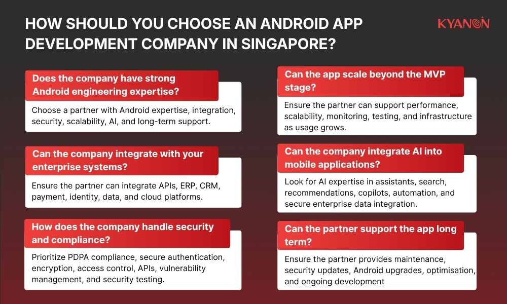 How should you choose an Android app development company in Singapore?