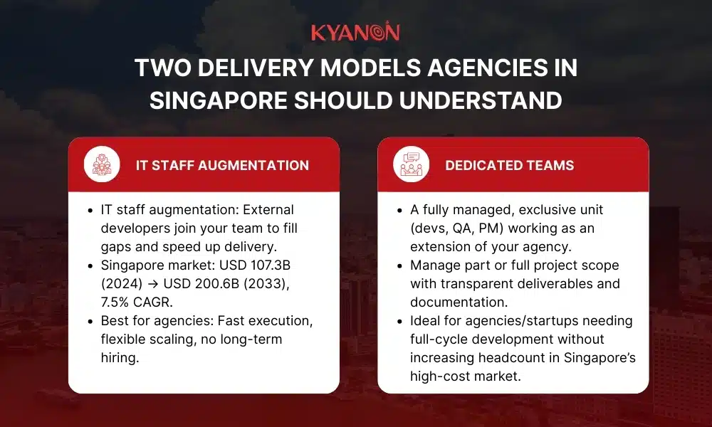 What are the two delivery models agencies in Singapore should understand?