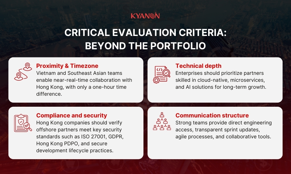 Critical evaluation criteria: Beyond the portfolio