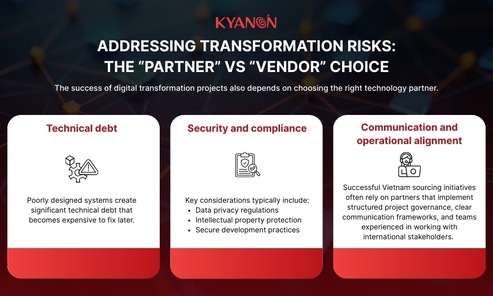 Addressing transformation risks: The “partner” vs “vendor” choice